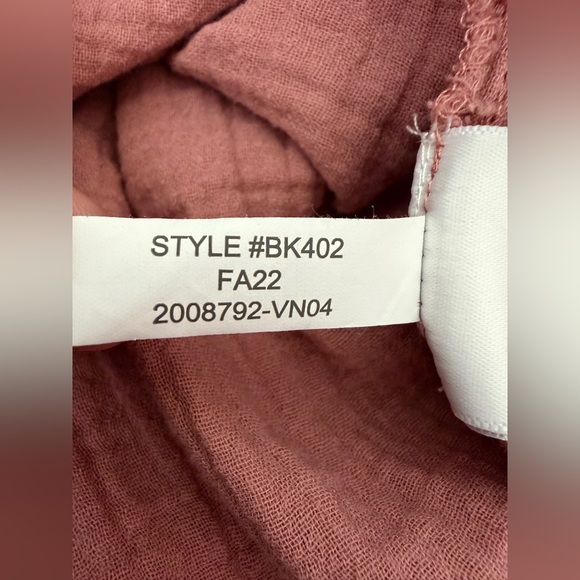 J Crew Factory Gauze Smocked Ruffleneck Top Size L - Picture 6 of 8